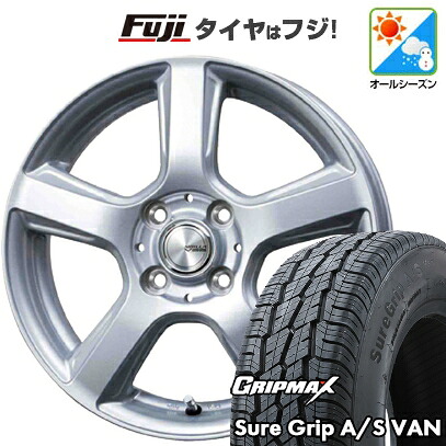 【新品】プロボックス/サクシード(160系) オールシーズンタイヤ ホイール4本セット 155R14C 88/86T グリップマックス シュアグリップ オールシーズン Van(限定2024年製) トピー シビラ V-88 5J 14インチ(送料無料)