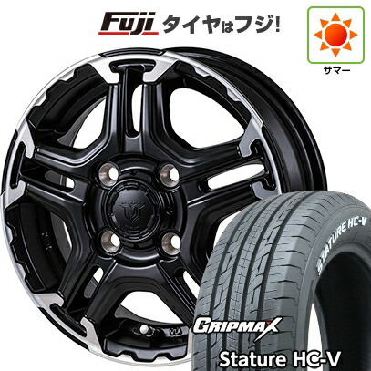 【新品 軽自動車】軽トラ 軽バン 夏タイヤ ホイール4本セット 145/80R12 80/78Q グリップマックス スタチャー HC-V RWL(限定) モンツァ JPスタイル MJ-T 4J 12インチ(送料無料)|フジコーポレーション