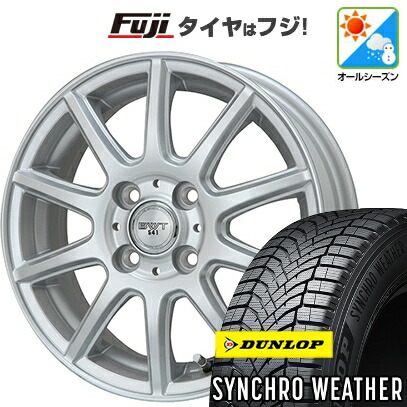 【新品 軽自動車】N-BOX タント スペーシア オールシーズンタイヤ ホイール4本セット 155/65R14 ダンロップ シンクロウェザー ビッグウエイ BWT-541 4.5J 14インチ(送料無料)