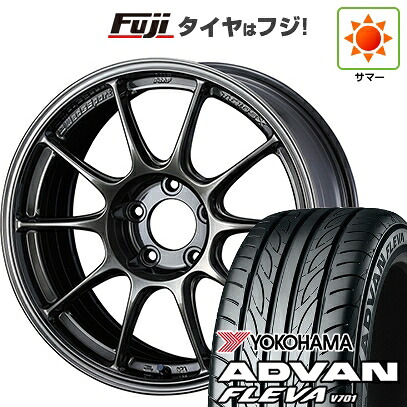 【新品国産車用4穴100】 夏タイヤ ホイール4本セット 205/40R17 ヨコハマ アドバン フレバV701 WEDS ウェッズスポーツ TC-105X 7.5J 17インチ(送料無料)｜フジコーポレーション