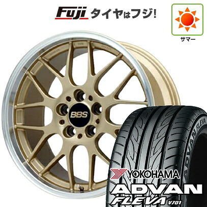 【新品国産車用4穴100】 夏タイヤ ホイール4本セット 195/40R17 ヨコハマ アドバン フレバV701 BBS JAPAN RG-R 7J 17インチ(送料無料)｜フジコーポレーション