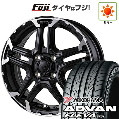 【新品国産車用4穴100】 夏タイヤ ホイール4本セット 195/45R16 ヨコハマ アドバン フレバV701 モンツァ JPスタイル MJ-T 6J 16インチ(送料無料)｜フジコーポレーション