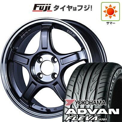 【新品 軽自動車】エブリイワゴン 夏タイヤ ホイール4本セット 165/50R15 ヨコハマ アドバン フレバV701 SSR GT GTX03 5J 15インチ(送料無料)