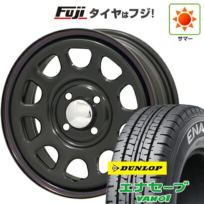 【新品】プロボックス/サクシード(リフトアップ) 夏タイヤ ホイール4本セット 185/80R14 102/100N ダンロップ エナセーブ VAN01 モリタ デイトナズ 6J 14インチ(送料無料)