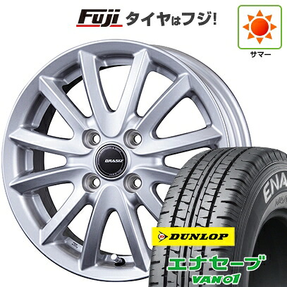 【新品】プロボックス/サクシード(リフトアップ) 夏タイヤ ホイール4本セット 185/80R14 102/100N ダンロップ エナセーブ VAN01 コーセイ クレイシズ VS6 5J 14インチ(送料無料)