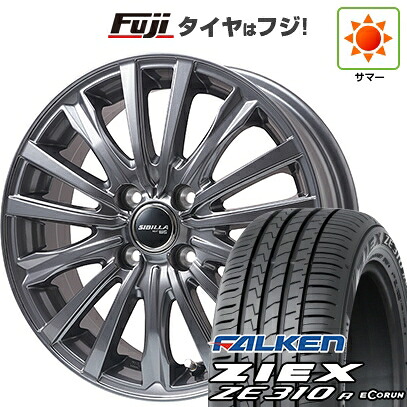 【新品国産車用4穴100】 夏タイヤ ホイール4本セット 185/65R15 ファルケン ジークス ZE310R エコラン(限定) トピー シビラ NEXT W-5 ディープグレー【限定】 5.5J 15インチ(送料無料)