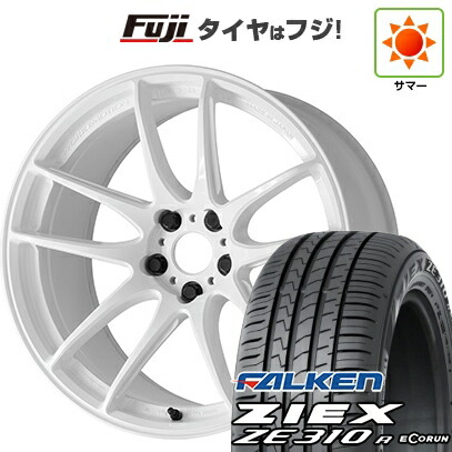 【新品】オーラ 夏タイヤ ホイール4本セット 205/50R17 ファルケン ジークス ZE310R エコラン(限定) WORK ワーク エモーション CR Shigoku 7J 17インチ(送料無料)|フジコーポレーション