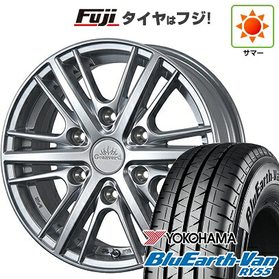 【新品】キャラバン 夏タイヤ ホイール4本セット 195/80R15 107/105N ヨコハマ ブルーアース Van RY55 TWS グランヴァード HC1 6J 15インチ(送料無料)|フジコーポレーション