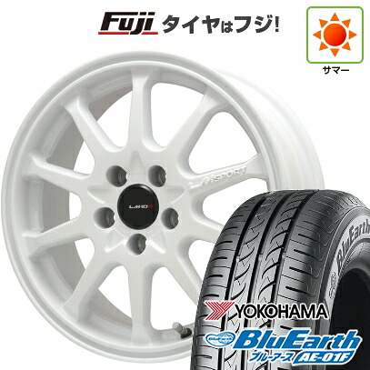 【新品】セレナ 夏タイヤ ホイール4本セット 195/65R15 ヨコハマ ブルーアース AE-01F レアマイスター LMスポーツ LM-10R(ホワイト) 6J 15インチ(送料無料)｜フジコーポレーション