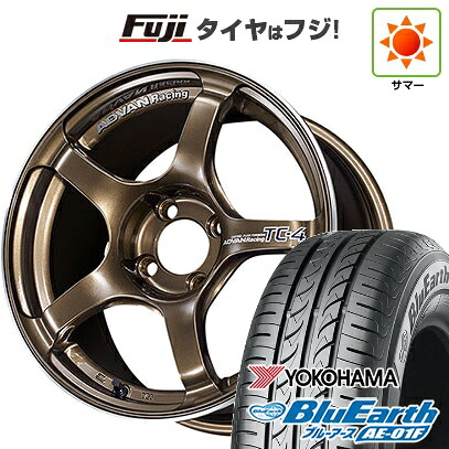 【新品国産車用5穴114.3】 夏タイヤ ホイール4本セット 205/55R16 ヨコハマ ブルーアース AE-01F ヨコハマ アドバンレーシング TC-4 7J 16インチ(送料無料)|フジコーポレーション