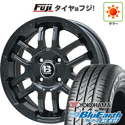 【新品国産車用5穴114.3】 夏タイヤ ホイール4本セット 205/60R16 ヨコハマ ブルーアース AE-01F ビッグウエイ B-LUGNAS FRD(マットブラック) 6.5J 16インチ(送料無料)