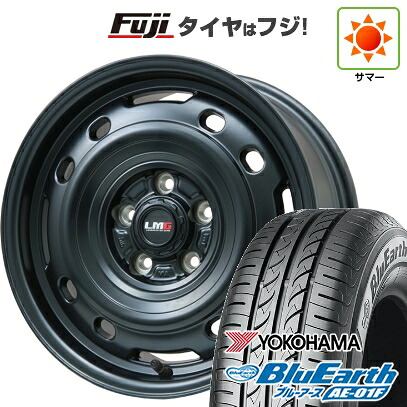 【新品国産車用5穴100】 夏タイヤ ホイール4本セット 195/65R15 ヨコハマ ブルーアース AE-01F レアマイスター LMG OFF-STYLE 2 (マットブラック) 6J 15インチ(送料無料)