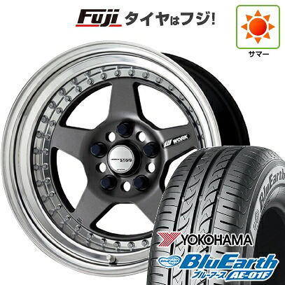 【新品国産車用5穴114.3】 夏タイヤ ホイール4本セット 205/55R16 ヨコハマ ブルーアース AE-01F WORK ワーク マイスター CR01 6.5J 16インチ(送料無料)|フジコーポレーション