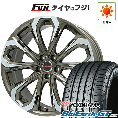 【新品国産車用5穴114.3】 夏タイヤ ホイール4本セット 225/45R19 ヨコハマ ブルーアース GT AE51 ビッグウエイ レイシーン プラバ5X(ブロンズポリッシュ) 8J 19インチ(送料無料)