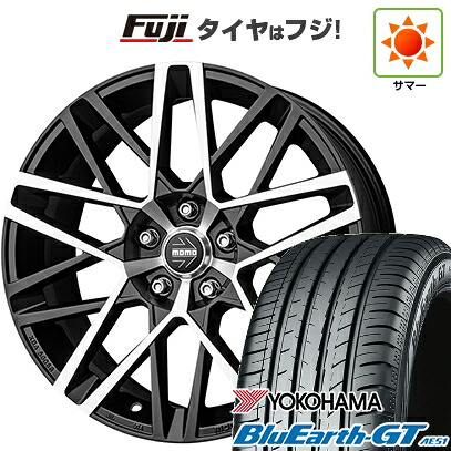 【新品国産車用5穴114.3】 夏タイヤ ホイール4本セット 225/50R18 ヨコハマ ブルーアース GT AE51 モモ アベンジャー 8J 18インチ(送料無料)