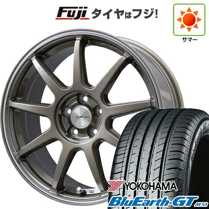 【新品国産車用5穴114.3】 夏タイヤ ホイール4本セット 205/55R16 ヨコハマ ブルーアース GT AE51 レアマイスター LMスポーツ LM-QR ブロンズ/ラインポリッシュ 7J 16インチ(送料無料)
