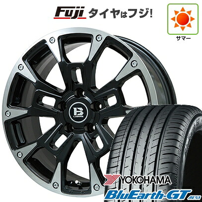 【新品国産車用5穴114.3】 夏タイヤ ホイール4本セット 205/60R16 ヨコハマ ブルーアース GT AE51 ビッグウエイ B-LUGNAS BRD(ブラックポリッシュ/ブラッククリア) 6.5J 16インチ(送料無料)|フジコーポレーション