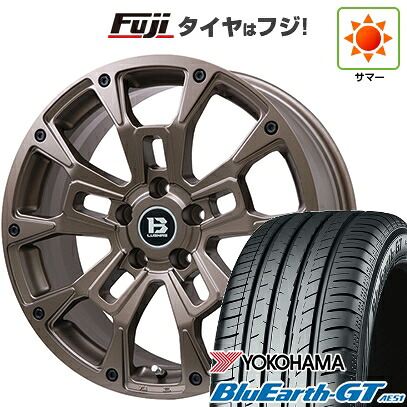 【新品】フリード クロスター 夏タイヤ ホイール4本セット 205/45R17 ヨコハマ ブルーアース GT AE51 ビッグウエイ B-LUGNAS BRD(マットブロンズ) 7J 17インチ(送料無料)