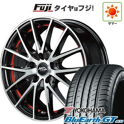 【新品】フリード クロスター 夏タイヤ ホイール4本セット 205/45R17 ヨコハマ ブルーアース GT AE51 MID WHEELS RX27 7J 17インチ(送料無料)