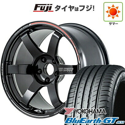 【新品国産車用5穴114.3】 夏タイヤ ホイール4本セット 225/40R18 ヨコハマ ブルーアース GT AE51 RAYS レイズ ボルクレーシング TE37 サーガ S-plus TIME ATTACK 8J 18インチ(送料無料)
