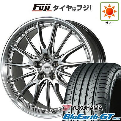 【新品国産車用5穴114.3】 夏タイヤ ホイール4本セット 225/40R18 ヨコハマ ブルーアース GT AE51 トピー ドルフレン ヒューバー 8J 18インチ(送料無料)