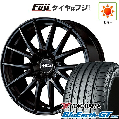 【新品国産車用5穴100】 夏タイヤ ホイール4本セット 205/55R16 ヨコハマ ブルーアース GT AE51 MID WHEELS SQ27 6.5J 16インチ(送料無料)