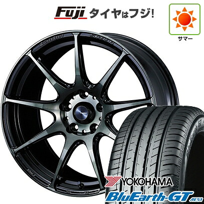 【新品国産車用5穴114.3】 夏タイヤ ホイール4本セット 225/40R18 ヨコハマ ブルーアース GT AE51 WEDS ウェッズスポーツ SA-99R 8J 18インチ(送料無料)