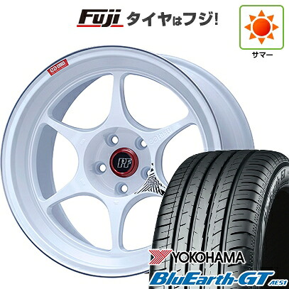 【新品国産車用5穴114.3】 夏タイヤ ホイール4本セット 215/45R18 ヨコハマ ブルーアース GT AE51 ENKEI エンケイ PerformanceLine PF06 マシニングホワイト 8J 18インチ(送料無料)