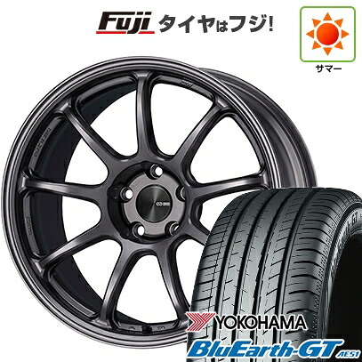【新品国産車用5穴114.3】 夏タイヤ ホイール4本セット 225/40R18 ヨコハマ ブルーアース GT AE51 ENKEI エンケイ PerformanceLine PF09 8J 18インチ(送料無料)