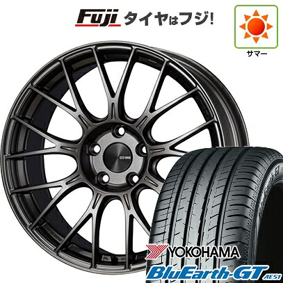 【新品国産車用5穴114.3】 夏タイヤ ホイール4本セット 225/40R18 ヨコハマ ブルーアース GT AE51 ENKEI エンケイ PerformanceLine PFM1 8J 18インチ(送料無料)