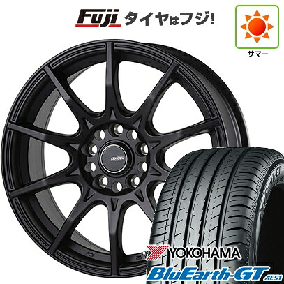 【新品】フリード クロスター 夏タイヤ ホイール4本セット 205/45R17 ヨコハマ ブルーアース GT AE51 ゴジゲン ブラックマン G I 7J 17インチ(送料無料)