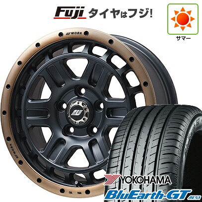 【新品】ヤリスクロス 夏タイヤ ホイール4本セット 205/65R16 ヨコハマ ブルーアース GT AE51 WORK ワーク クラッグ ティーグラビックII MC+ フジオリジナルカラー 7J 16インチ(送料無料)