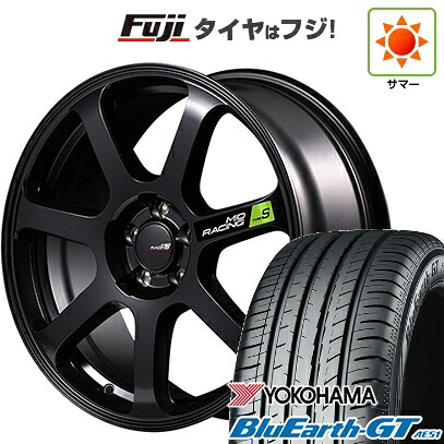 【新品国産車用5穴114.3】 夏タイヤ ホイール4本セット 225/45R18 ヨコハマ ブルーアース GT AE51 MID WHEELS MID RACING R07 タイプS 8J 18インチ(送料無料)