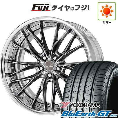【新品国産車用5穴114.3】 夏タイヤ ホイール4本セット 225/45R19 ヨコハマ ブルーアース GT AE51 WORK ワーク シュヴァート ブルネン 7.5J 19インチ(送料無料)