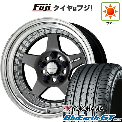 【新品国産車用5穴114.3】 夏タイヤ ホイール4本セット 205/55R16 ヨコハマ ブルーアース GT AE51 WORK ワーク マイスター CR01 6.5J 16インチ(送料無料)