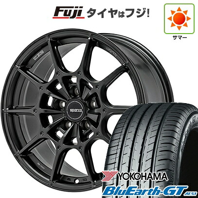 【新品国産車用5穴114.3】 夏タイヤ ホイール4本セット 225/40R18 ヨコハマ ブルーアース GT AE51 OZ SPARCO FF2 8.5J 18インチ(送料無料)｜フジコーポレーション