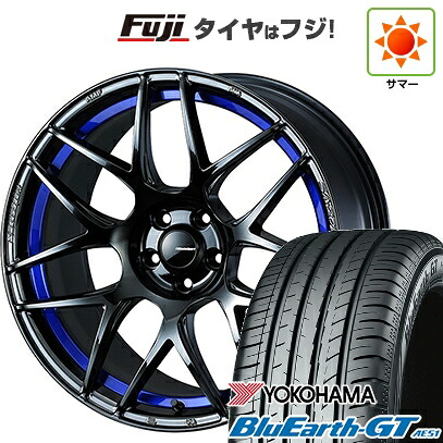 【新品国産車用5穴100】 夏タイヤ ホイール4本セット 215/40R18 ヨコハマ ブルーアース GT AE51 WEDS ウェッズスポーツ SA-27R【限定】 7.5J 18インチ(送料無料)