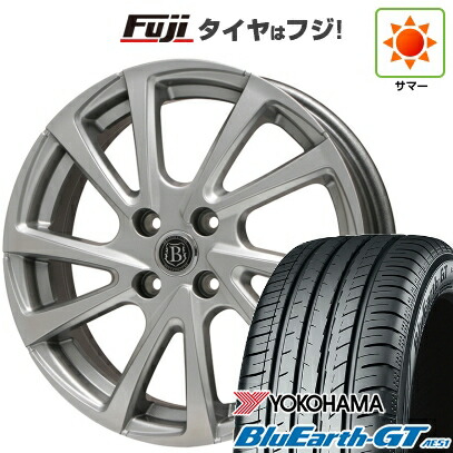 【新品】セレナ 夏タイヤ ホイール4本セット 195/65R15 ヨコハマ ブルーアース GT AE51 ブランドルライン ボレアノ10 メタリックグレー 6J 15インチ(送料無料)