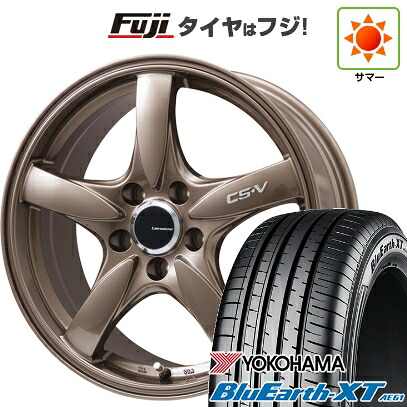 【新品国産車用5穴114.3】 夏タイヤ ホイール4本セット 215/60R17 ヨコハマ ブルーアース XT AE61 レアマイスター CS-V(ブロンズ) 7.5J 17インチ(送料無料)｜フジコーポレーション