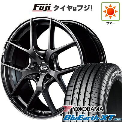 【新品国産車用5穴114.3】 夏タイヤ ホイール4本セット 205/55R17 ヨコハマ ブルーアース XT AE61 MID WHEELS MID EXCLUSIVE 025F 7J 17インチ(送料無料)