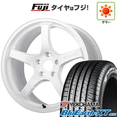 【新品国産車用5穴114.3】 夏タイヤ ホイール4本セット 205/55R17 ヨコハマ ブルーアース XT AE61 RAYS レイズ グラムライツ 57CR LIMITED (OXZ) 7J 17インチ(送料無料)|フジコーポレーション