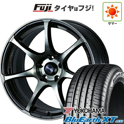 【新品国産車用5穴114.3】 夏タイヤ ホイール4本セット 225/65R17 ヨコハマ ブルーアース XT AE61 WEDS ウェッズスポーツ SA-75R 7.5J 17インチ(送料無料)