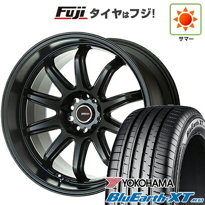 【新品国産車用5穴114.3】 夏タイヤ ホイール4本セット 225/50R18 ヨコハマ ブルーアース XT AE61 ゴジゲン ファイヤーボールダブルアール 7.5J 18インチ(送料無料)|フジコーポレーション
