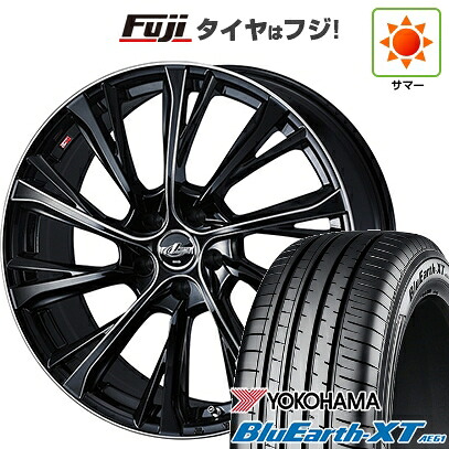 【新品国産車用5穴114.3】 夏タイヤ ホイール4本セット 215/60R17 ヨコハマ ブルーアース XT AE61 WEDS ウェッズ レオニス JG BK/SCマシニング 7J 17インチ(送料無料)|フジコーポレーション