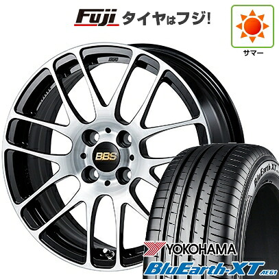 【新品国産車用5穴114.3】 夏タイヤ ホイール4本セット 215/55R17 ヨコハマ ブルーアース XT AE61 BBS JAPAN RE-L2 ブラックダイヤカット 7J 17インチ(送料無料)|フジコーポレーション