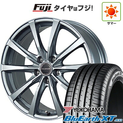 【新品国産車用5穴114.3】 夏タイヤ ホイール4本セット 225/50R18 ヨコハマ ブルーアース XT AE61 ブリヂストン バルミナ LS10 7J 18インチ(送料無料)|フジコーポレーション