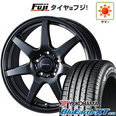 【新品国産車用5穴114.3】 夏タイヤ ホイール4本セット 205/55R17 ヨコハマ ブルーアース XT AE61 WEDS ウェッズ ヴェルバ ワンダー 7J 17インチ(送料無料)