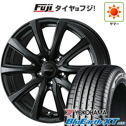 【新品国産車用5穴114.3】 夏タイヤ ホイール4本セット 205/55R17 ヨコハマ ブルーアース XT AE61 WEDS ウェッズ エリシア 7J 17インチ(送料無料)