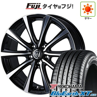 【新品国産車用5穴114.3】 夏タイヤ ホイール4本セット 215/60R17 ヨコハマ ブルーアース XT AE61 WEDS ウェッズ ライツレー MS 7J 17インチ(送料無料)