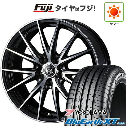 【新品国産車用5穴114.3】 夏タイヤ ホイール4本セット 215/60R17 ヨコハマ ブルーアース XT AE61 WEDS ウェッズ ライツレー VS 7J 17インチ(送料無料)
